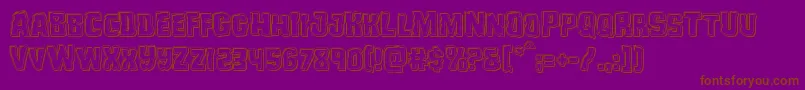 Monsterhunterengrave Font – Brown Fonts on Purple Background