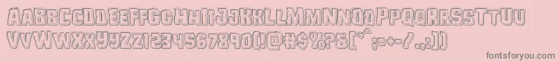 Monsterhunterengrave Font – Gray Fonts on Pink Background