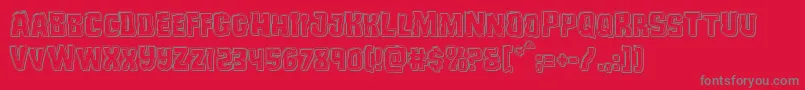 Monsterhunterengrave Font – Gray Fonts on Red Background