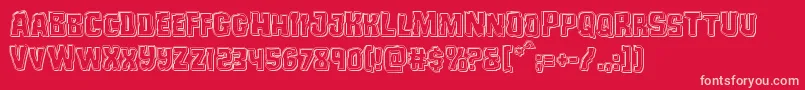 Monsterhunterengrave Font – Pink Fonts on Red Background