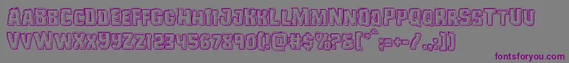 Monsterhunterengrave Font – Purple Fonts on Gray Background