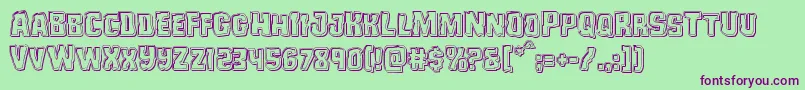 Monsterhunterengrave Font – Purple Fonts on Green Background