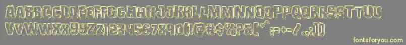 Monsterhunterengrave Font – Yellow Fonts on Gray Background