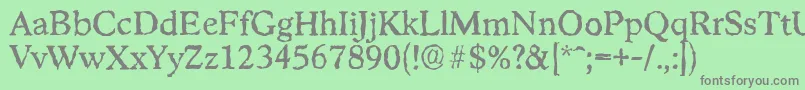 フォントStratfordrandomRegular – 緑の背景に灰色の文字