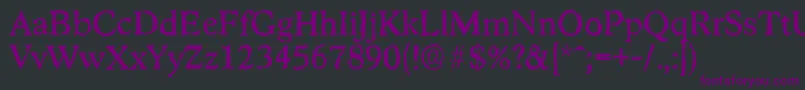 StratfordrandomRegular Font – Purple Fonts on Black Background