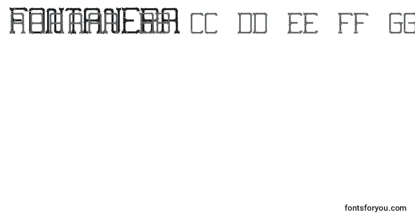Шрифт Fontanera – алфавит, цифры, специальные символы