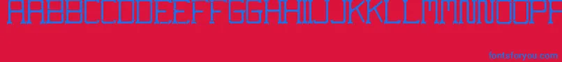 Fontanera Font – Blue Fonts on Red Background