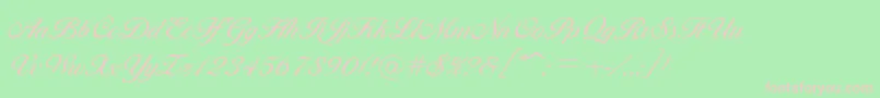 CotillionRegular Font – Pink Fonts on Green Background