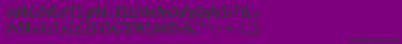 ViktorsLittlCreepyHorror Font – Black Fonts on Purple Background