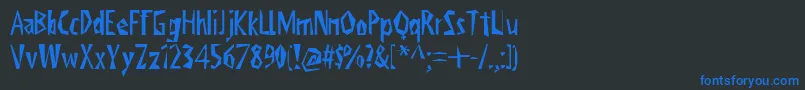 ViktorsLittlCreepyHorror Font – Blue Fonts on Black Background