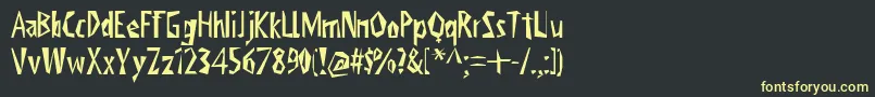 ViktorsLittlCreepyHorror Font – Yellow Fonts on Black Background