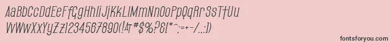 SfGothicanOblique-Schriftart – Schwarze Schriften auf rosa Hintergrund