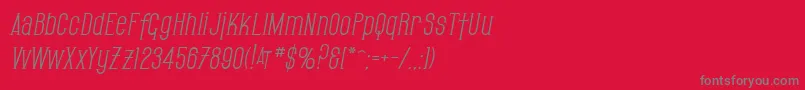 SfGothicanOblique Font – Gray Fonts on Red Background