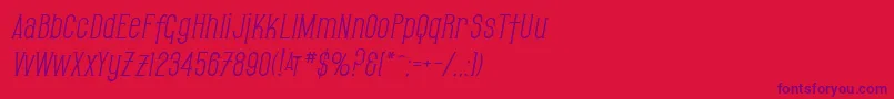 SfGothicanOblique Font – Purple Fonts on Red Background