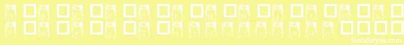 PfSnowman1 Font – White Fonts on Yellow Background