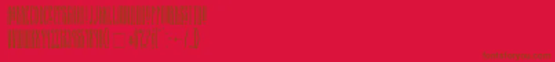 Weitere Informationen zur Halfwayhouse-Schriftart Halfwayhouse-Schriftart – Braune Schriften auf rotem Hintergrund