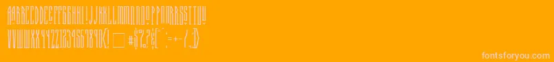 Halfwayhouse Font – Pink Fonts on Orange Background