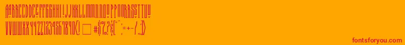 Halfwayhouse Font – Red Fonts on Orange Background