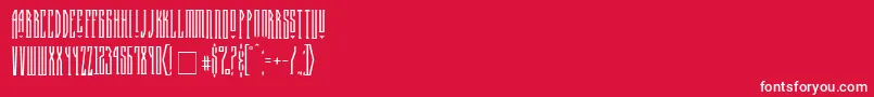 Halfwayhouse Font – White Fonts on Red Background