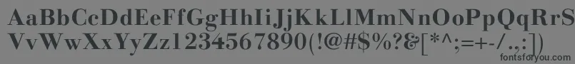 LinotypegianottenBold-Schriftart – Schwarze Schriften auf grauem Hintergrund