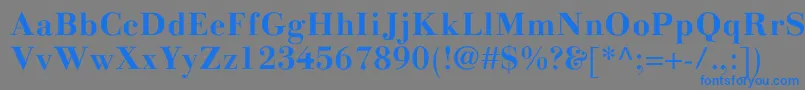 LinotypegianottenBold Font – Blue Fonts on Gray Background