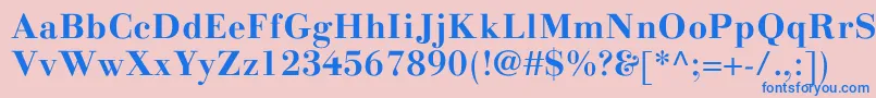 LinotypegianottenBold Font – Blue Fonts on Pink Background