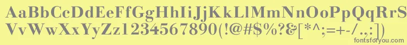 フォントLinotypegianottenBold – 黄色の背景に灰色の文字