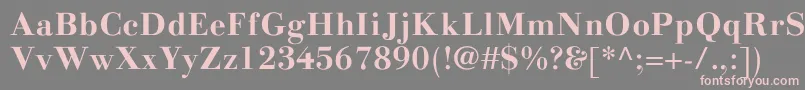 LinotypegianottenBold Font – Pink Fonts on Gray Background