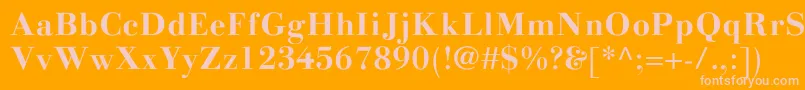 LinotypegianottenBold Font – Pink Fonts on Orange Background