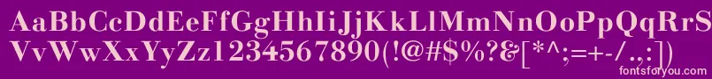 LinotypegianottenBold Font – Pink Fonts on Purple Background