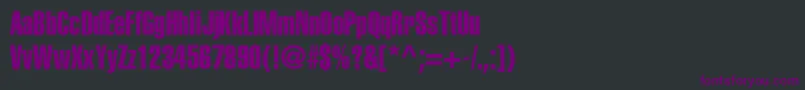 Шрифт Aglettericaextracompressedc – фиолетовые шрифты на чёрном фоне