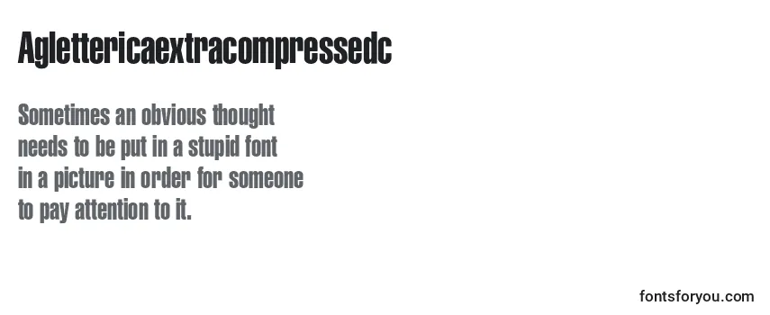 Aglettericaextracompressedc-fontti