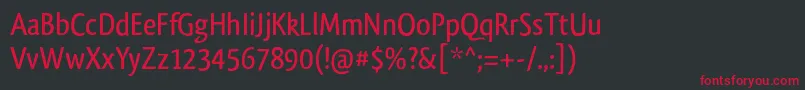 QlassikTb Font – Red Fonts on Black Background