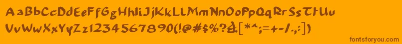 99PercentOccupy Font – Brown Fonts on Orange Background