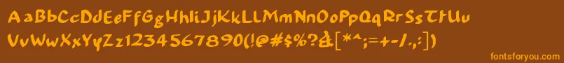 99PercentOccupy Font – Orange Fonts on Brown Background