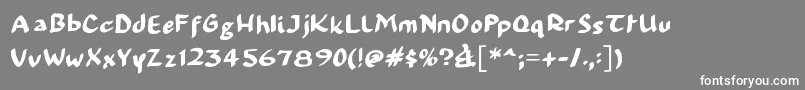99PercentOccupy Font – White Fonts on Gray Background