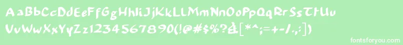 99PercentOccupy Font – White Fonts on Green Background