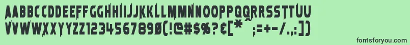 LaserRod Font – Black Fonts on Green Background