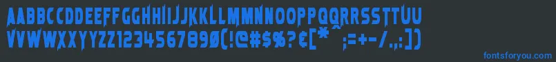 LaserRod Font – Blue Fonts on Black Background