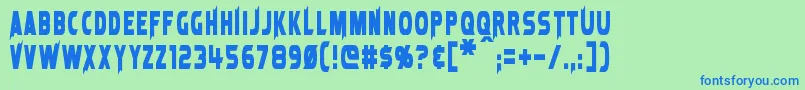 More about LaserRod Font LaserRod Font – Blue Fonts on Green Background