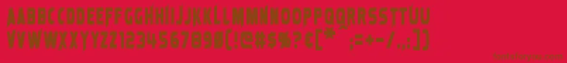 LaserRod Font – Brown Fonts on Red Background