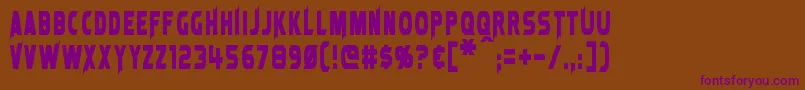 LaserRod Font – Purple Fonts on Brown Background