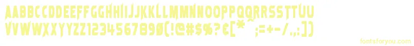 LaserRod Font – Yellow Fonts on White Background