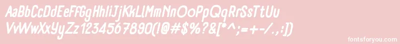 PanforteBoldItalic Font – White Fonts on Pink Background