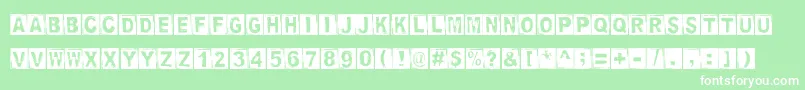 StampedDsg Font – White Fonts on Green Background