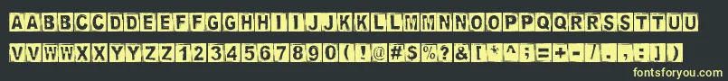 StampedDsg Font – Yellow Fonts on Black Background