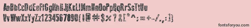 NewPressErodedBold-Schriftart – Schwarze Schriften auf rosa Hintergrund