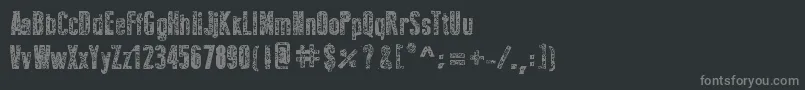 NewPressErodedBold Font – Gray Fonts on Black Background
