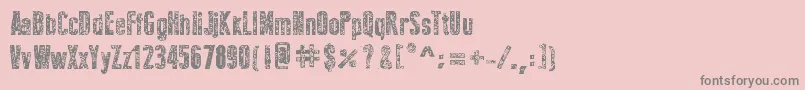 NewPressErodedBold Font – Gray Fonts on Pink Background
