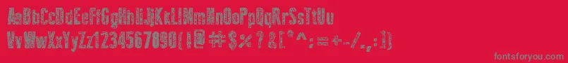 NewPressErodedBold Font – Gray Fonts on Red Background